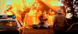 texas chainsaw house flames